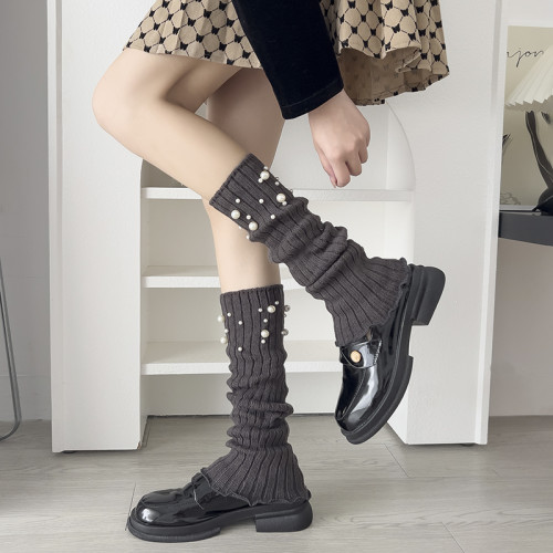 腿套女堆堆襪秋冬款珍珠釘珠jk套腳襪子修飾腿型襪套長襪y2k辣 腿套女堆堆襪秋冬款珍珠釘珠jk套腳襪子修飾腿型襪套長襪y2k辣