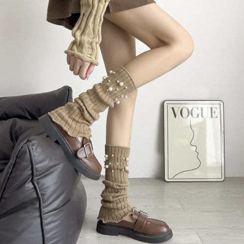 腿套女堆堆襪秋冬款珍珠釘珠jk套腳襪子修飾腿型襪套長襪y2k辣 腿套女堆堆襪秋冬款珍珠釘珠jk套腳襪子修飾腿型襪套長襪y2k辣