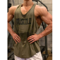 美式無袖工字背心吸汗顯肌肉鍛鍊運動寬鬆透氣擼鐵訓練健身上衣男