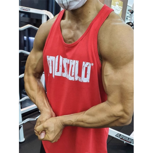 美式無袖工字背心吸汗顯肌肉鍛鍊運動寬鬆透氣擼鐵訓練健身上衣男