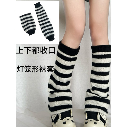 日系原宿龐克亞文化上下收口可愛水色y2kjk辣妹喇叭襪套燈籠形