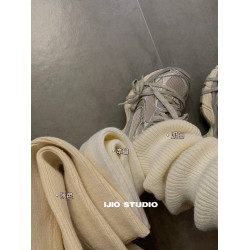 IJIO 微喇叭針織堆堆襪套復古簡約雪地靴腿套曡穿小腿襪加厚保暖