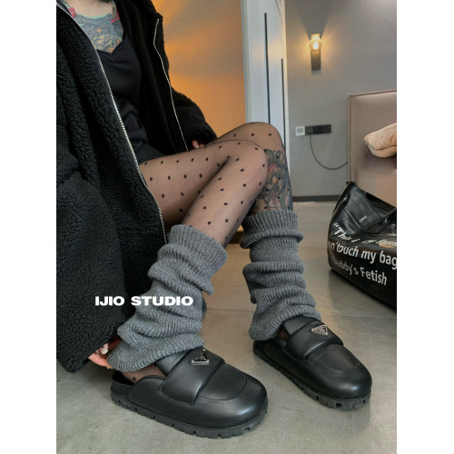 IJIO 微喇叭針織堆堆襪套復古簡約雪地靴腿套曡穿小腿襪加厚保暖 IJIO 微喇叭針織堆堆襪套復古簡約雪地靴腿套曡穿小腿襪加厚保暖