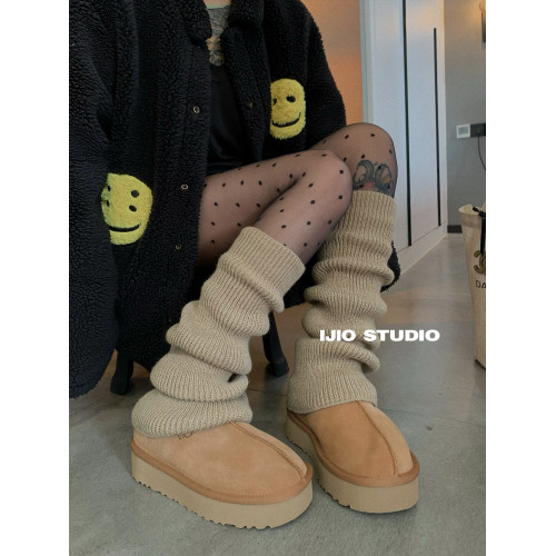 IJIO 微喇叭針織堆堆襪套復古簡約雪地靴腿套曡穿小腿襪加厚保暖 IJIO 微喇叭針織堆堆襪套復古簡約雪地靴腿套曡穿小腿襪加厚保暖