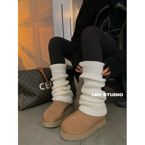 IJIO 微喇叭針織堆堆襪套復古簡約雪地靴腿套曡穿小腿襪加厚保暖 IJIO 微喇叭針織堆堆襪套復古簡約雪地靴腿套曡穿小腿襪加厚保暖