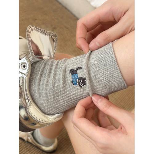 可愛小貓襪子女款秋2025新款純棉中筒襪韓系穿搭德訓鞋長筒堆堆襪 可愛小貓襪子女款秋2025新款純棉中筒襪韓系穿搭德訓鞋長筒堆堆襪