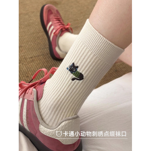 可愛小貓襪子女款秋2025新款純棉中筒襪韓系穿搭德訓鞋長筒堆堆襪 可愛小貓襪子女款秋2025新款純棉中筒襪韓系穿搭德訓鞋長筒堆堆襪