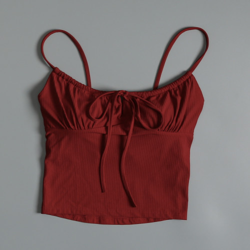 運動背心女夏季美背一體式吊帶抽繩褶皺瑜珈文胸跑步健身bra外穿 運動背心女夏季美背一體式吊帶抽繩褶皺瑜珈文胸跑步健身bra外穿