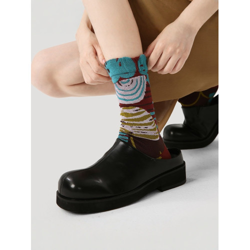 Renaissance襪子女薄款ins潮春秋款小衆設計感復古宮廷風中長筒襪 Renaissance襪子女薄款ins潮春秋款小衆設計感復古宮廷風中長筒襪