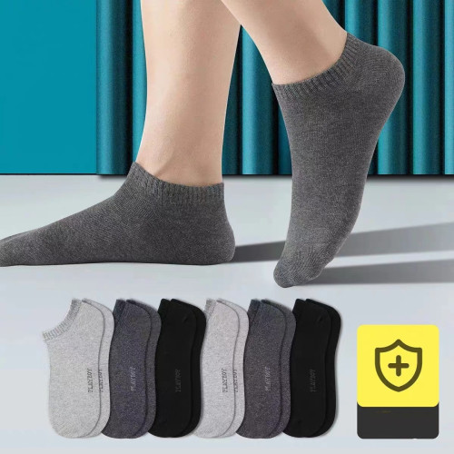 花花公子襪子男士短襪夏季薄款抗菌純棉透氣防臭吸汗全棉運動船襪