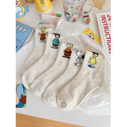 點子紗日系卡通動漫中筒襪甜美可愛襪子女ins百搭長襪韓版學院風