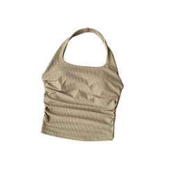 小吊帶掛脖背心女聚攏美背運動內衣一體式內搭帶胸墊瑜珈服上衣