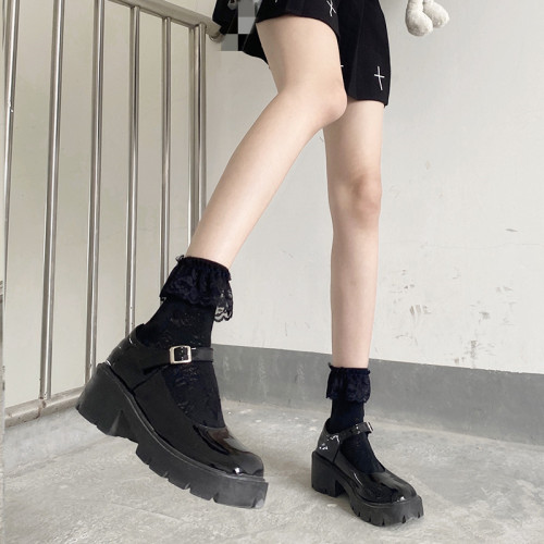 夜間教習室蕾絲花邊中筒襪jk白色短襪lolita襪子女春秋款日系可愛 夜間教習室蕾絲花邊中筒襪jk白色短襪lolita襪子女春秋款日系可愛