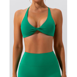 歐美交叉細帶美背運動內衣女裸感跑步健身文胸速乾瑜珈背心性感