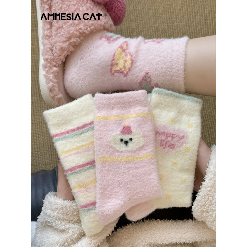 毛絨襪子女秋冬珊瑚絨月子襪加厚保暖可愛澳絨棉襪居家地板睡眠襪 毛絨襪子女秋冬珊瑚絨月子襪加厚保暖可愛澳絨棉襪居家地板睡眠襪