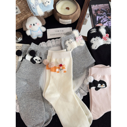 新款襪子女中筒襪春秋季棉襪趣味學生可愛卡通女生ins潮長筒長襪 新款襪子女中筒襪春秋季棉襪趣味學生可愛卡通女生ins潮長筒長襪