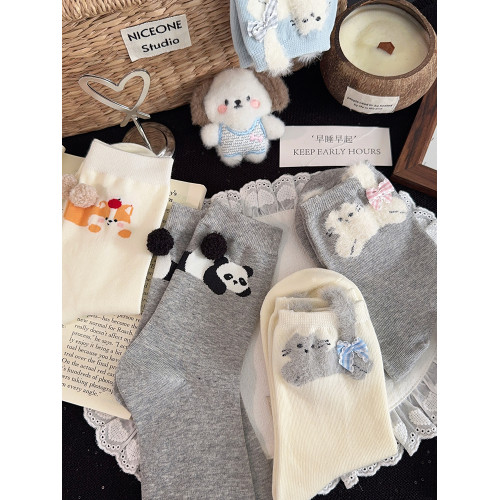 新款襪子女中筒襪春秋季棉襪趣味學生可愛卡通女生ins潮長筒長襪 新款襪子女中筒襪春秋季棉襪趣味學生可愛卡通女生ins潮長筒長襪