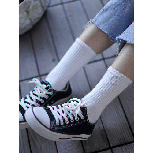 四季款內田3雙裝中長筒棉質五指襪子女ins潮分趾純色高幫學院風襪 四季款內田3雙裝中長筒棉質五指襪子女ins潮分趾純色高幫學院風襪