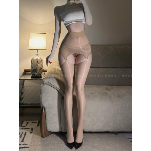 辣妹日記CL「幻光」8D馬油襪吊帶絲襪性感油亮黑絲過膝無邊長筒襪 辣妹日記CL「幻光」8D馬油襪吊帶絲襪性感油亮黑絲過膝無邊長筒襪