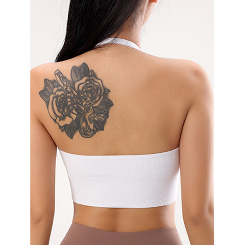 掛脖深V三角杯無痕歐美健身文胸可調節肩帶美背跑步瑜珈打底背心 掛脖深V三角杯無痕歐美健身文胸可調節肩帶美背跑步瑜珈打底背心