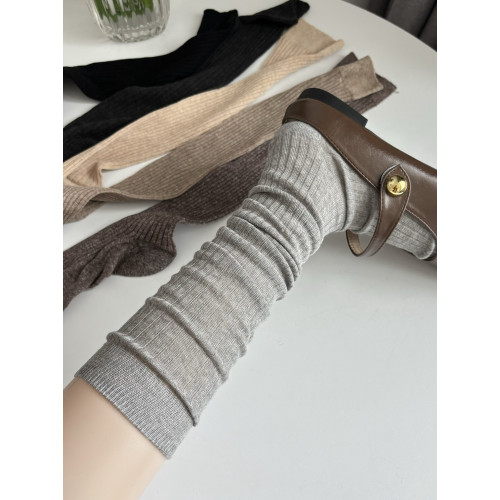 慵懶風竪紋堆曡灰色襪子女小腿襪夏季薄款miu系時髦復古棕色長襪 慵懶風竪紋堆曡灰色襪子女小腿襪夏季薄款miu系時髦復古棕色長襪