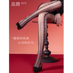 汲潤「線索」5D油亮立體提花T襠連褲絲襪覔萊綾柔性感美腿絲襪女