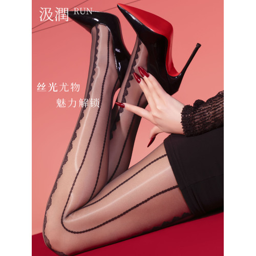 汲潤「線索」5D油亮立體提花T襠連褲絲襪覔萊綾柔性感美腿絲襪女 汲潤「線索」5D油亮立體提花T襠連褲絲襪覔萊綾柔性感美腿絲襪女