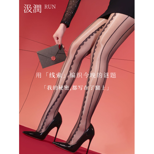 汲潤「線索」5D油亮立體提花T襠連褲絲襪覔萊綾柔性感美腿絲襪女 汲潤「線索」5D油亮立體提花T襠連褲絲襪覔萊綾柔性感美腿絲襪女