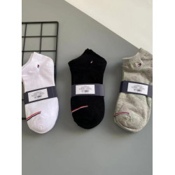 薄款低幫條紋中筒襪子黑色純色防臭短襪男女短筒襪子基礎款