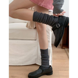 ins日版大象襪JK小腿襪過膝襪基礎白色襪堆堆學院風薄款春夏女襪