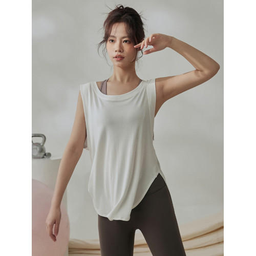 無袖跑步長款遮臀瑜珈T恤戶外寬松運動背心女顯瘦透氣健身訓練上 無袖跑步長款遮臀瑜珈T恤戶外寬松運動背心女顯瘦透氣健身訓練上