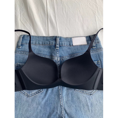 早A晚C無痕一片式美背內衣女小胸聚攏顯大收副乳無鋼圈文胸罩短襪