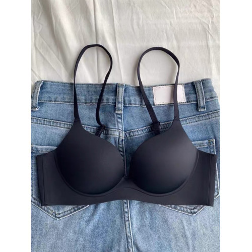 早A晚C無痕一片式美背內衣女小胸聚攏顯大收副乳無鋼圈文胸罩短襪