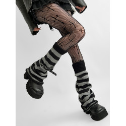 夜間教習室漁網襪女y2k千禧辣妹暗黑十字架細網黑絲哥特風連褲襪