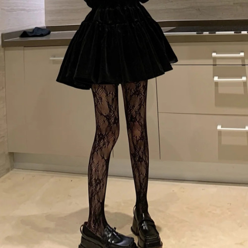 春夏薄款透肉白絲女日系Lolita甜美奶白色連褲襪鏤空漁網襪JK黑絲 春夏薄款透肉白絲女日系Lolita甜美奶白色連褲襪鏤空漁網襪JK黑絲