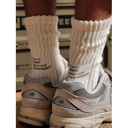 【毛巾底 吸汗防臭】日系潮流襪子男綠色中筒襪運動堆堆男款長襪 【毛巾底 吸汗防臭】日系潮流襪子男綠色中筒襪運動堆堆男款長襪