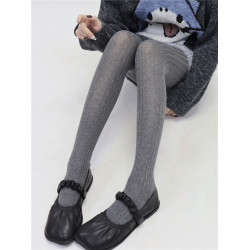 AY To films灰色打底襪寬條繆風時髦寬條薄款半透簡約百搭連褲襪