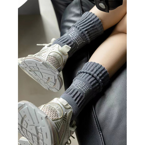 日系粗線襪子男女中長筒復古工裝純棉秋冬季字母ins潮情侶堆堆襪 日系粗線襪子男女中長筒復古工裝純棉秋冬季字母ins潮情侶堆堆襪