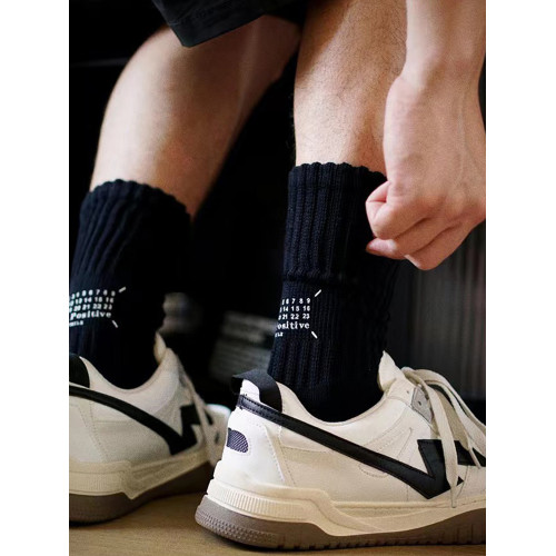 日系粗線襪子男女中長筒復古工裝純棉秋冬季字母ins潮情侶堆堆襪 日系粗線襪子男女中長筒復古工裝純棉秋冬季字母ins潮情侶堆堆襪