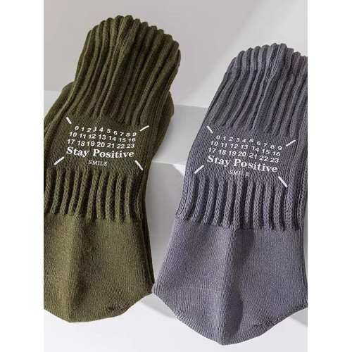 日系粗線襪子男女中長筒復古工裝純棉秋冬季字母ins潮情侶堆堆襪 日系粗線襪子男女中長筒復古工裝純棉秋冬季字母ins潮情侶堆堆襪