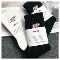 3雙餘文樂潮男中長筒襪純棉北極熊ins男女襪子加厚毛巾足球運動襪