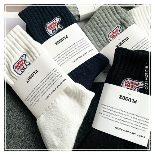 3雙餘文樂潮男中長筒襪純棉北極熊ins男女襪子加厚毛巾足球運動襪 3雙餘文樂潮男中長筒襪純棉北極熊ins男女襪子加厚毛巾足球運動襪