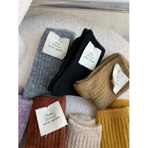 purple guys竪條羊毛襪子女冬季加厚純棉日系ins中筒襪保暖地板襪 purple guys竪條羊毛襪子女冬季加厚純棉日系ins中筒襪保暖地板襪