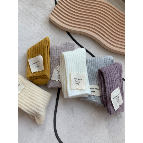 purple guys竪條羊毛襪子女冬季加厚純棉日系ins中筒襪保暖地板襪 purple guys竪條羊毛襪子女冬季加厚純棉日系ins中筒襪保暖地板襪