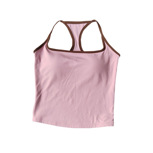 運動工字背心女一體杯速乾跑步健身上衣收副乳瑜珈服透氣速乾內衣