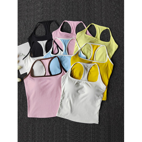 運動工字背心女一體杯速乾跑步健身上衣收副乳瑜珈服透氣速乾內衣