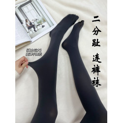 分趾連褲襪褲襪兩腳趾二指分指絲襪天鵞絨二趾襪打底褲分趾襪大碼