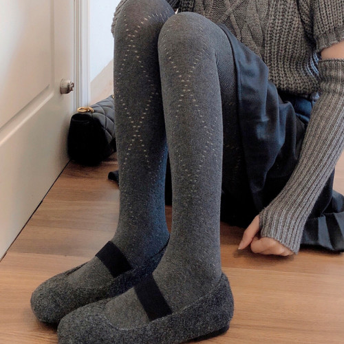 菸灰色連褲襪2024秋冬款棉質菱形鏤空咖啡色打底褲襪顯瘦淺灰絲襪 菸灰色連褲襪2024秋冬款棉質菱形鏤空咖啡色打底褲襪顯瘦淺灰絲襪