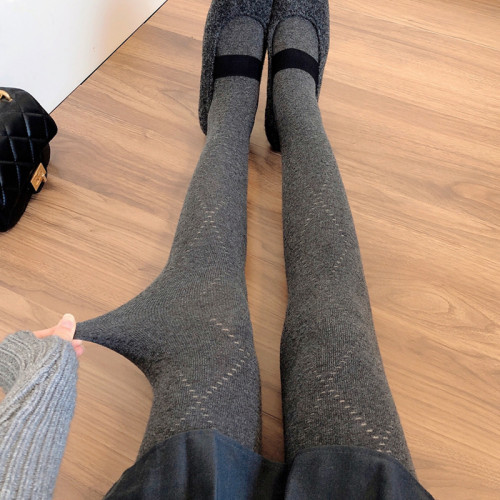 菸灰色連褲襪2024秋冬款棉質菱形鏤空咖啡色打底褲襪顯瘦淺灰絲襪 菸灰色連褲襪2024秋冬款棉質菱形鏤空咖啡色打底褲襪顯瘦淺灰絲襪