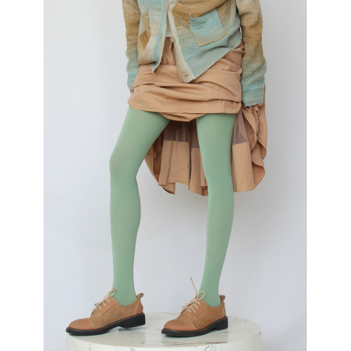 蘋果綠色春秋薄款連褲襪艾草綠色高彈啞光天鵞絨打底襪彩色絲襪女 蘋果綠色春秋薄款連褲襪艾草綠色高彈啞光天鵞絨打底襪彩色絲襪女